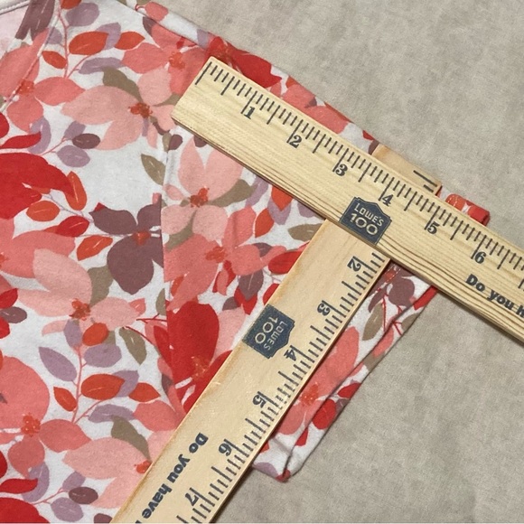 Rebecca Malone Red and Orange Floral Short Sleeve Tee - Picture 3 of 9